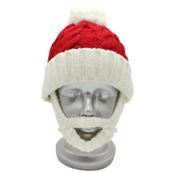 Jultomtehatt i rött och vitt, ullhatt, jul- och nyårsdekoration, julhatt> Huvudbonader