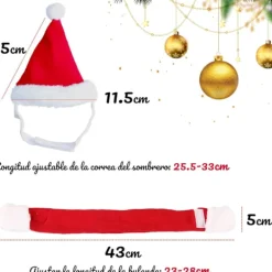 Jultomtehatt med Halsduk för Katt - Juldräktset för Valp Hund Ca,ZQKLA><noscript><img width=