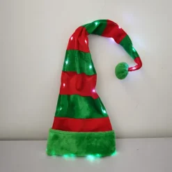 Jultomtehatt med LED-ljus, kreativ julhatt för fest, samling, utklädning, clownhatt, tomtehatt, dekoration><noscript><img width=