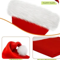 Jultomteluva för barn, tomteluva i sammet, bekväm och tjock><noscript><img width=