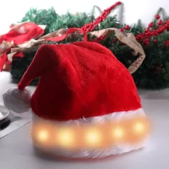 Jultomteluva med LED-ljus och vit plyschdekoration Söt jultomte Julgrön A5><noscript><img width=