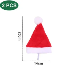 Jultomteluvor för husdjur, husdjurshattar för hundar och katter, tomteluvor> Huvudbonader