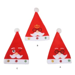 EDO MART Jultomten hatt Hattar Dekoration Presenter Cap Dekorativ Type 2> Huvudbonader