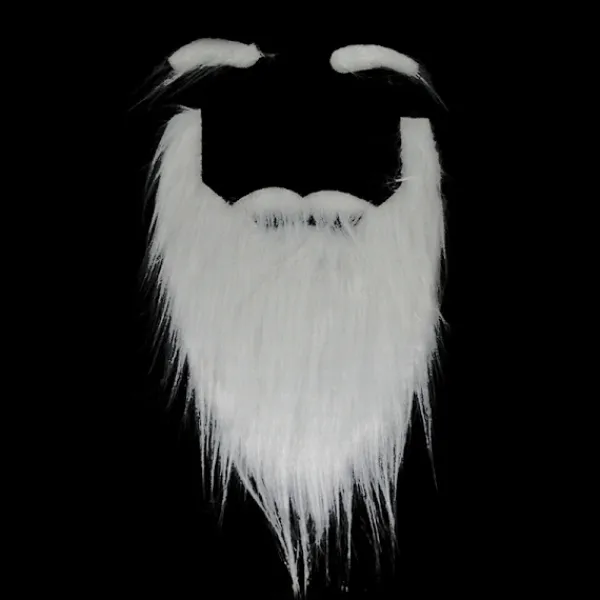 HEET Jultomte-rekvisita för festföreställningar, vitt skägg och vita ögonbryn> Tillbehör