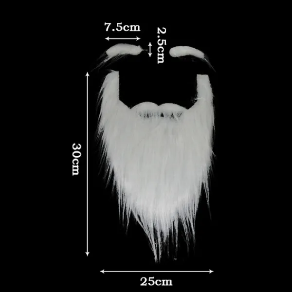 HEET Jultomte-rekvisita för festföreställningar, vitt skägg och vita ögonbryn> Tillbehör