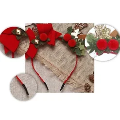 Jultomteöron med rosett - pannband><noscript><img width=