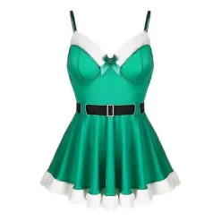 Julunderkläder Sexiga Tomteunderkläder för Kvinnor 2XL> Dräkter