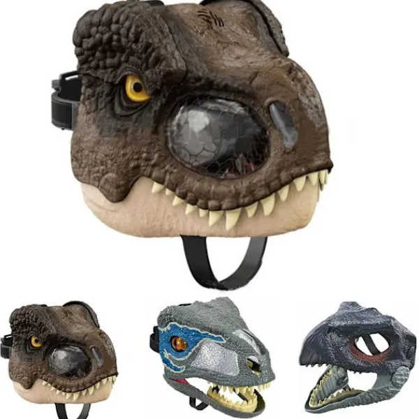 Jurassic World Velociraptor Dinosaur Moving Mask Halloween present> Masker