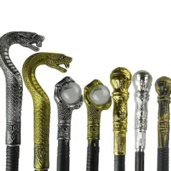 Justerbar käpp, vintage design Halloween-kostymtillbehör, resekäpp med frimurarsymboler för artister, magiker, egyptiska faraoner><noscript><img width=