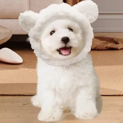 Justerbar söt katthatt björnhatt för katter små hundar kattunge valp husdjur huvudbonad Halloween jul födelsedagsfest kostymtillbehör (brun)><noscript><img width=