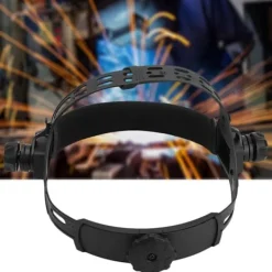 Justerbart huvudband svetsmask för solcellsautomatisk mörkare hjälmtillbehör (Svart), DEBUNS><noscript><img width=