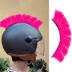 FMYSJ Kaesi Klippbar Hjälm Peruk Avtagbar Högtemperatur Siden Ljus Färg Hjälm Mohawk Hjälmtillbehör (FMY)><noscript><img width=