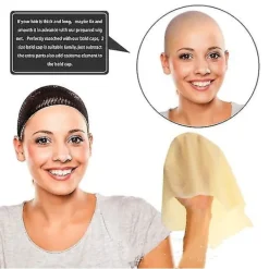 Kal Bald Caps Latex Bald Cap För Vuxna Makeup Bald Head Wig Cap Kostym Tillbehör> Peruker