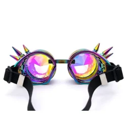 Kalejdoskop Steampunk glasögon Regnbåge Kristall glasögon><noscript><img width=