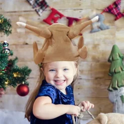Kalkon Thanksgiving Hatt Rörlig Med Musik Nyhet Tillagad Kyckling Fågel Tomte Maskerad> Huvudbonader