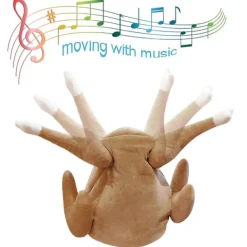 Kalkon Thanksgiving Hatt Rörlig Med Musik Nyhet Tillagad Kyckling Fågel Tomte Maskerad><noscript><img width=