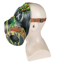 Kamouflage Gas Latex Mask Halloween Cover med justerbar rem Party Fancy Dress Up Cosplay kostym rekvisita> Masker