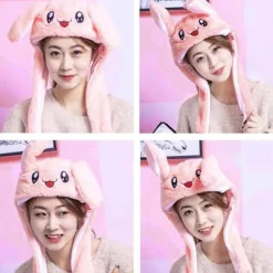 Kaninhatt Öron Rörlig Hoppande Kaninhatt Rolig Söt Plysch Djurmössa med Tassar för Barn Kvinnor Flicka Fest Födelsedag Utklädnad Cosplay Kostymgåva | Fyndiq><noscript><img width=