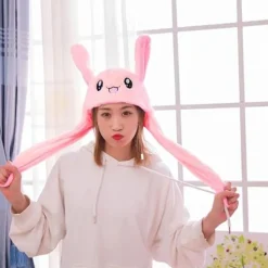 Kaninhatt Öron Rörlig Hoppande Kaninhatt Rolig Söt Plysch Djurmössa med Tassar för Barn Kvinnor Flicka Fest Födelsedag Utklädnad Cosplay Kostymgåva | Fyndiq><noscript><img width=