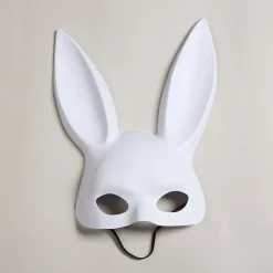 Kaninmask Ansikte Lång VIT _YF><noscript><img width=