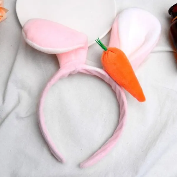 Kaninöron Hårband med Morotskostym Cosplay Dekoration för Utekväll Fest> Huvudbonader