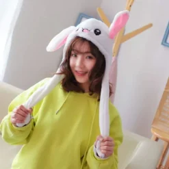 Kaninöron Mössa Plysch Kanin Mössa Rörliga Öron Kanin Mössa Söta Kanin Plysch Mössa Plysch Djur Öron Mössa><noscript><img width=