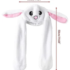 LBJ Kaninöron Rörlig Hoppande Hatt Plysch Kaninöron Hatt Mössa Med Rörliga Öron Påsköron Tryckande Pop Up Hatt Leksak Roliga Gåvor -><noscript><img width=