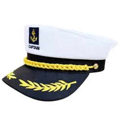 Kaptenhatt Nautisk hatt Justerbar kaptenhatt Yachtkaptenshatt C><noscript><img width=