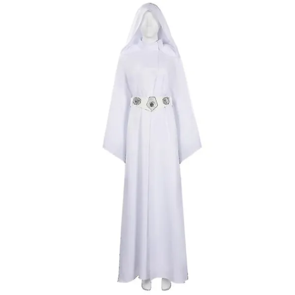 Karneval 2024 Barn Vuxen Rymdkrigare Prinsessdräkt Maskerad Kläder Vit Robe Rollspel Leia Cosplay Kostym Barn -XF32- L> Dräkter