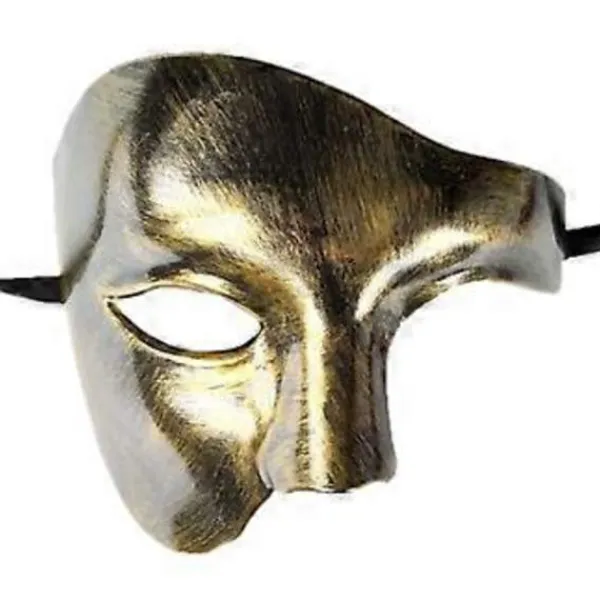 Karneval Halvmask Fantom Mask Antik Fantomen på Operan Maskerad Mask Nattklubbsmask> Masker