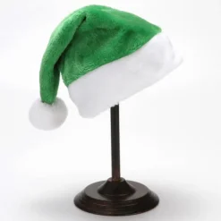 Karneval Jultomte Tjock Mössa med Pompom Flerfärgad Vuxen Varm Sammet Julhattar för Kvinnor Män Barn Present Svart><noscript><img width=