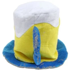 Karneval Ölglas Form Hatt Dekoration Dekorativ Mössa Plysch Ölsejd Hatt Huvud Dekorativ Accessoar För Fest Scen><noscript><img width=