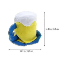 Karneval Ölglas Form Hatt Dekoration Dekorativ Mössa Plysch Ölsejd Hatt Huvud Dekorativ Accessoar För Fest Scen><noscript><img width=
