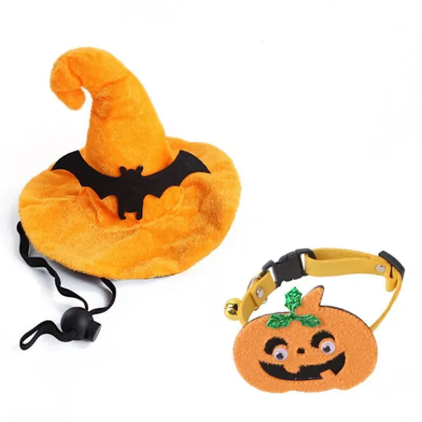 JIUSAIRUI Katt Halloween Husdjurskostymset Set S> Dräkter