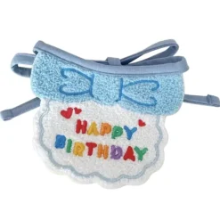 Katt Hund Haklappar och hattar Söt klä upp hattar Haklapp Rolig fotografi rekvisita Present till födelsedagsfest Blå haklapp och hatt><noscript><img width=