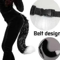 FMYSJ Katt Räv Cosplay, Furry Katt Räv Mask, Karneval Halloween Party Cosplay Kostym Set för Barn Vuxna vit Walkbee 6014 (FMY)><noscript><img width=