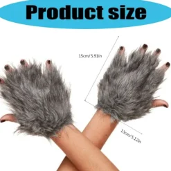 unbranded Katt Tassar Handskar Cosplay Djur Tassar Fingerlösa Vantar Therians Tassar Fursuit><noscript><img width=