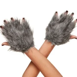 unbranded Katt Tassar Handskar Cosplay Djur Tassar Fingerlösa Vantar Therians Tassar Fursuit><noscript><img width=