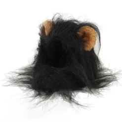 Kattman Peruk Bedårande Söt Rolig Kostym Hatt med Öron för Katter Små Hundar Svart><noscript><img width=