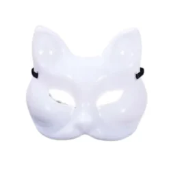 Kattmask, plast, vit[f2]> Masker