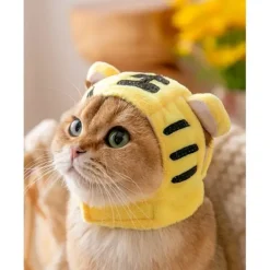 Kattmössa, Bedårande Kostym, Festdräkt Tillbehör Huvudbonad, Club Kattmössa - Mössa för Katter, Kattunge Mössa (Tigerform)> Huvudbonader