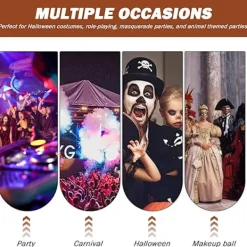 Kattöron och svans set realistisk päls kattöron smidig böjbar kattsvans med inbyggd ram för cosplay Hallowen festdekor><noscript><img width=