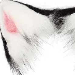 Kattöron och Varulv Djursvans Cosplay Kostym - Perfekt grå svart—max 50cm><noscript><img width=