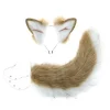 Kattöron Varghund Öron Djur Sött pannband Tillbehör för Halloween Jul (Öron + Svans Set)[pl]> Huvudbonader