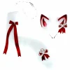 Kattöron Varghund Rävöron Djur Söta Huvudtillbehör för Halloween Jul (Öron + Svans Set)> Huvudbonader