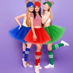 Kavoc Halloween Ekorrkostymer Set Inkluderar Ekorröron Pannband, Basebollkepsar och Glasögon för Män Kvinnor Fest Maskerad><noscript><img width=