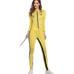 Kill Bill, Bruden från Kill Bill, Gul Jumpsuit Cosplay Kostym Gul jumpsuit-FA- Gul jumpsuit XL XL> Dräkter