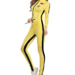 Kill Bill, Bruden från Kill Bill, Gul Jumpsuit Cosplay Kostym Gul jumpsuit-FA- Gul jumpsuit XL XL> Dräkter