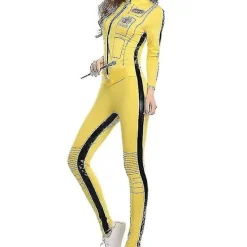 KOOLMEI Kill Bill The Bride Beatrix Kiddo Cosplay Kostym Kung Fu Jumpsuit För Kvinnor Halloween Carnival Mardi Gras Kostymer L><noscript><img width=