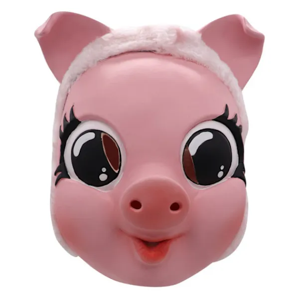 Kill Eves filmhuvudbonad, gris huvud rekvisita, söta djur, latexmasker, små perversa mördare> Masker